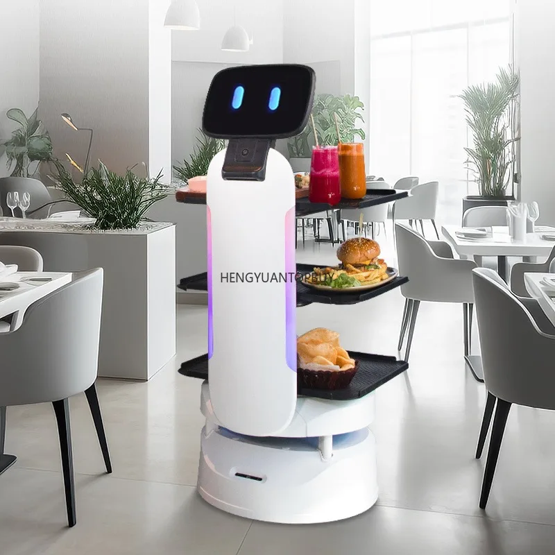 Catering Indoor Hotel Autonomous Food Robotic Delivery Service Restaurant Meal Serving Robots Services For Restaurants