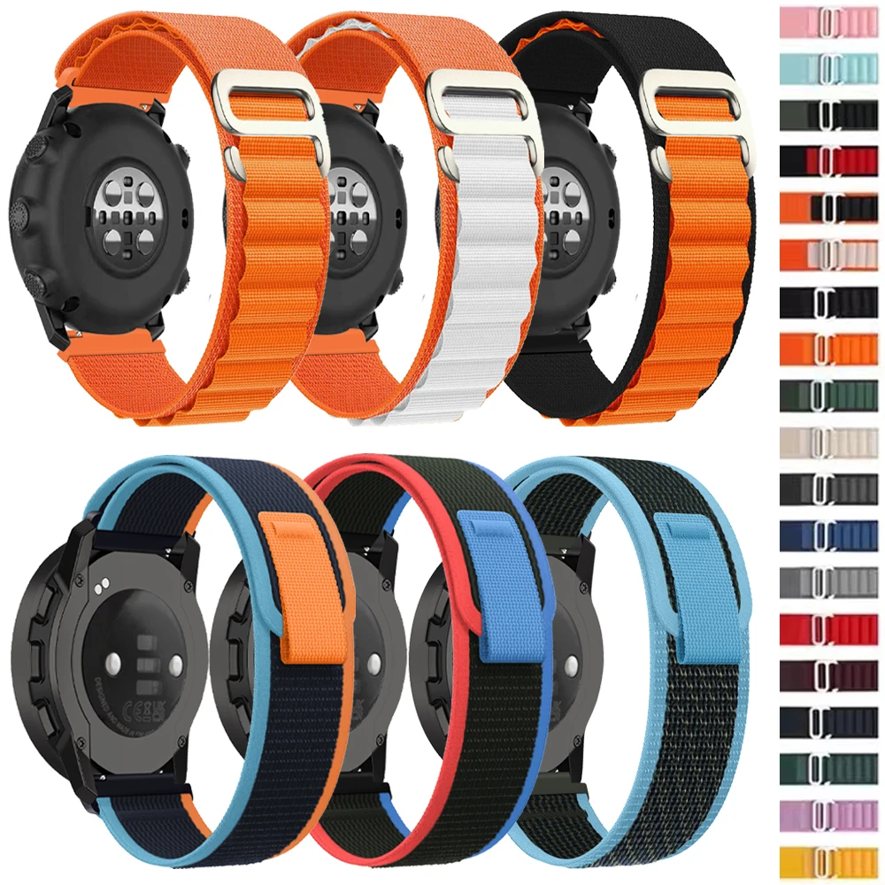 Nylon Band for For POLAR Grit X Pro Titan Vantage M2 IGNITE 2/3 Strap for SUUNTO Watch 3 5 9 PEAK Pro 20 22mm Watchband Bracelet