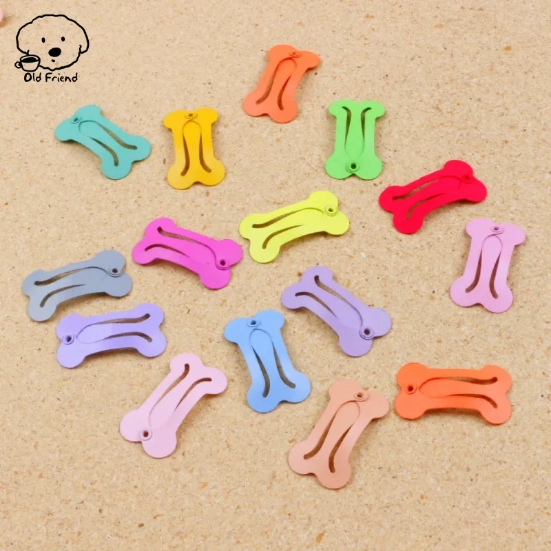 5Pcs/set Cute Dog Hairpin Colorful Bone Shape Hairpin Pet Puppy Dogs Hair Clips for Chihuahua Pug Pet Dog Grooming Accessories