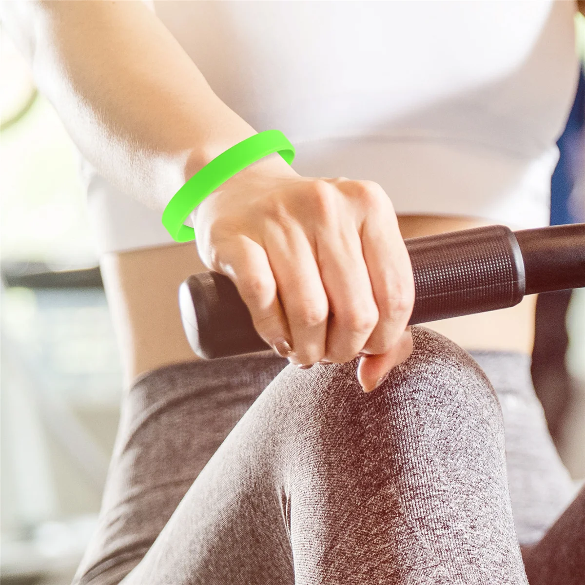 ABQR модный силиконовый резиновый эластичный браслет на запястье браслет-манжета зеленый браслет