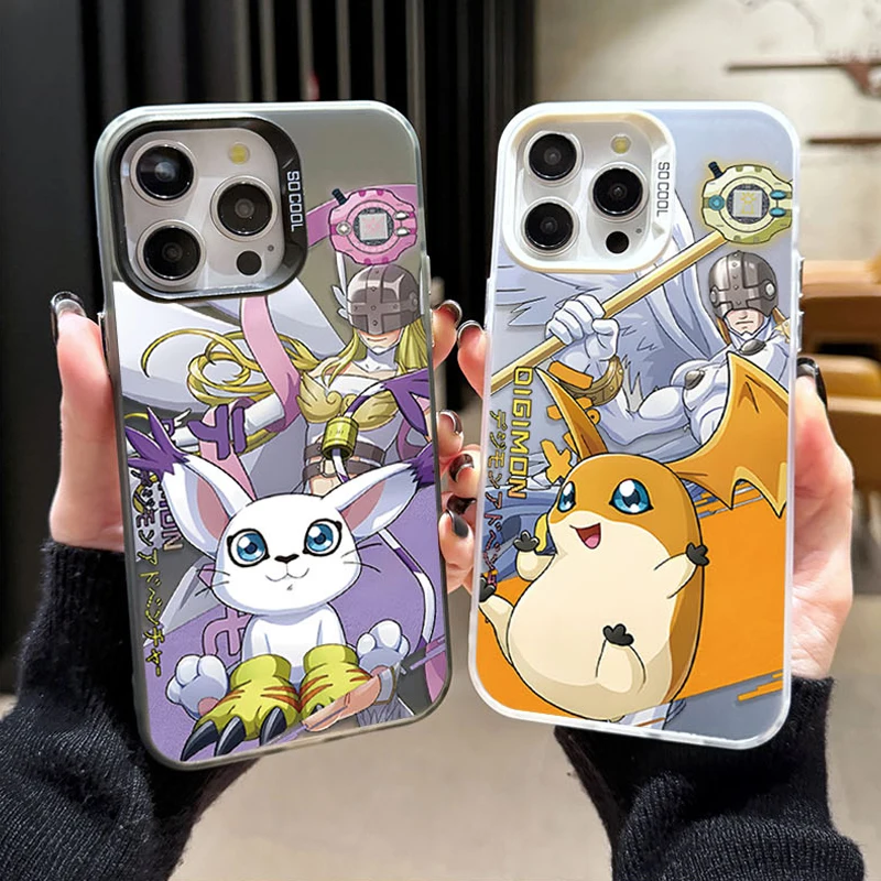 Digimon Adventure Tailmon Case for iPhone 16 ProMax 16 15 14 13 12 11 Pro Max XS X XR 8 7 Plus SE 2020 Matte Hard Plating Cover