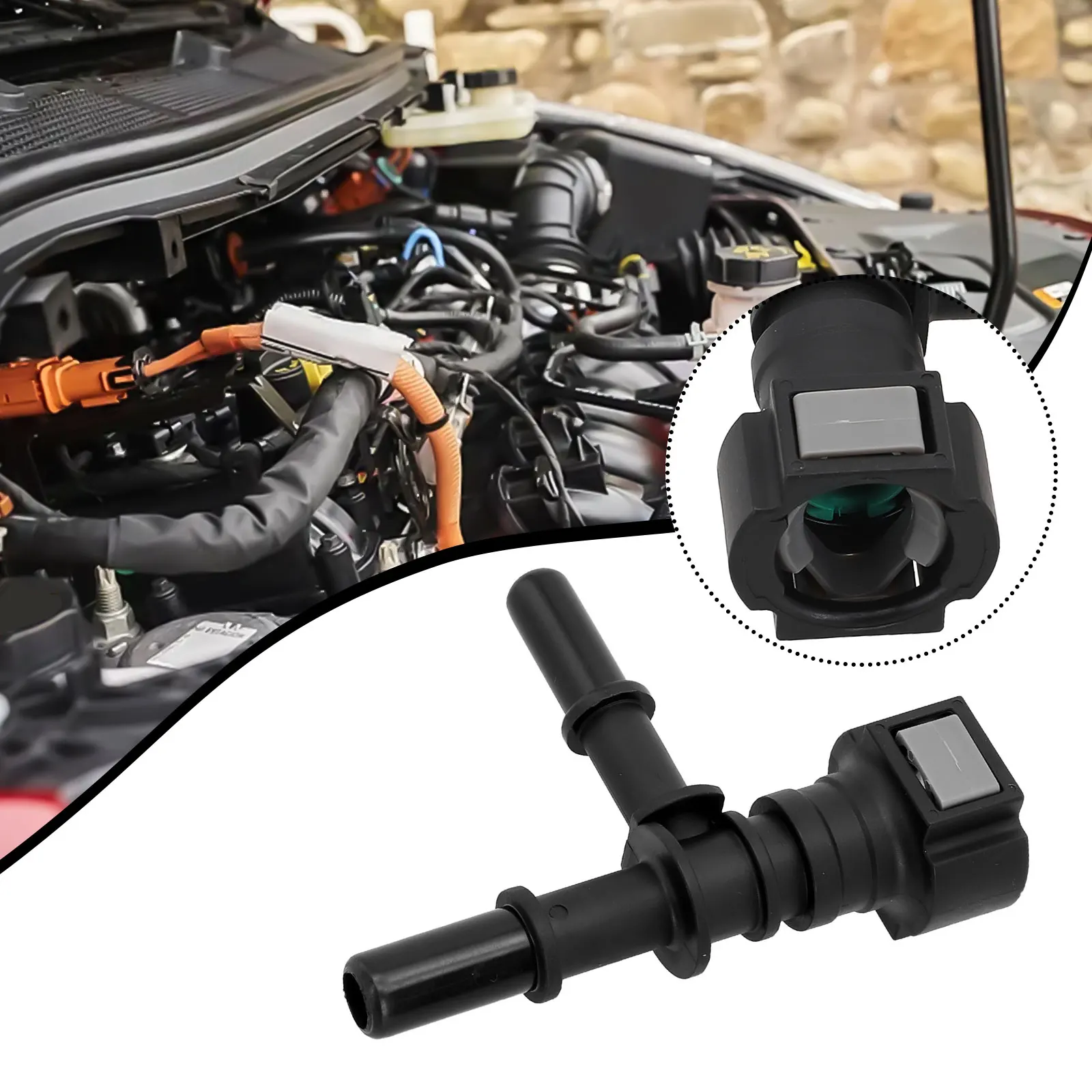 Car Fuel Line Coupler Hose Quick Connect 9.49 Rubber Nylon Oil Line Pipe Adapter Disconnect Quick Release Hose Fitting