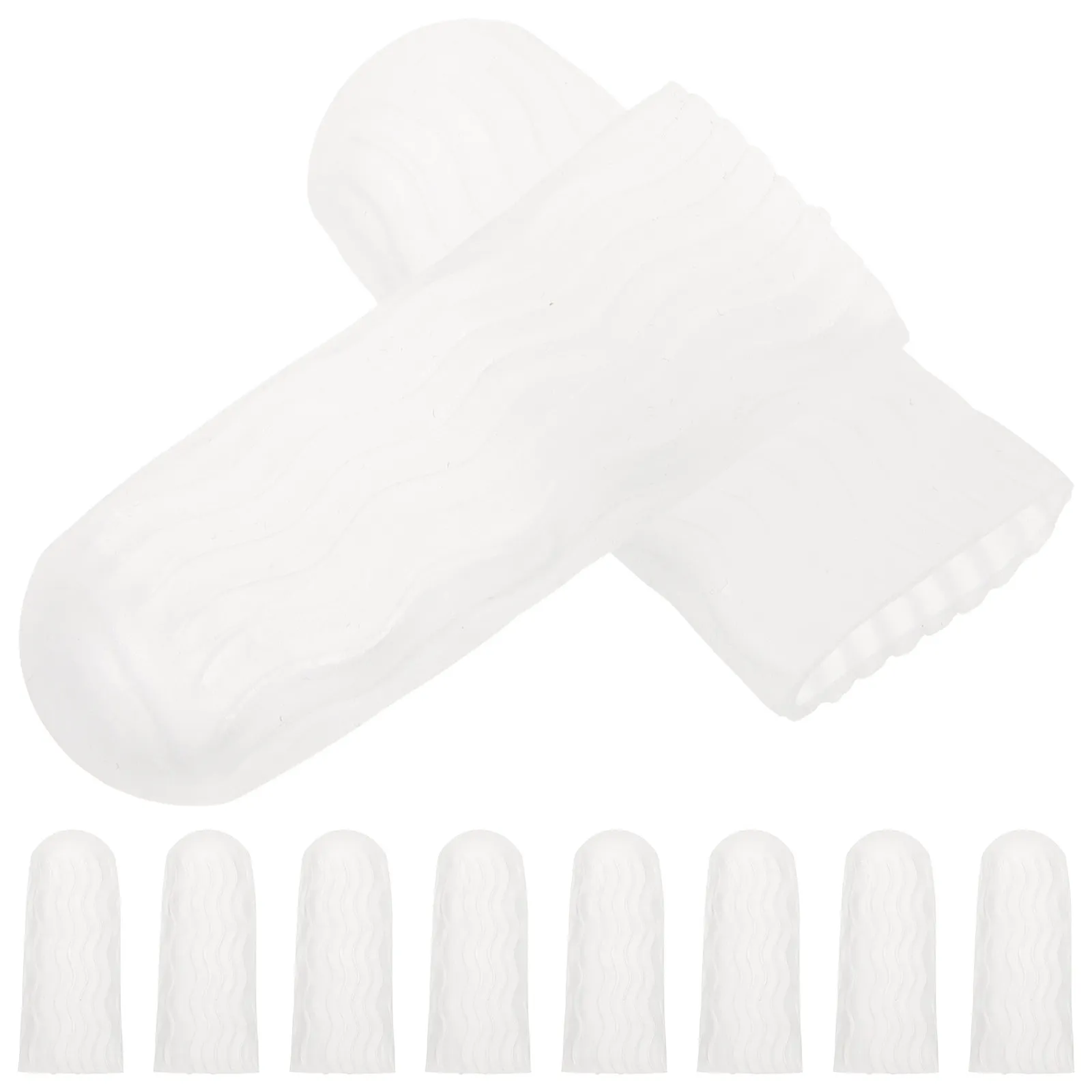 

10Pcs Silicone Finger Sleeves Reusable Protective Covers for Finger Pain Relief Anti-Friction Joint Support Joint Cover