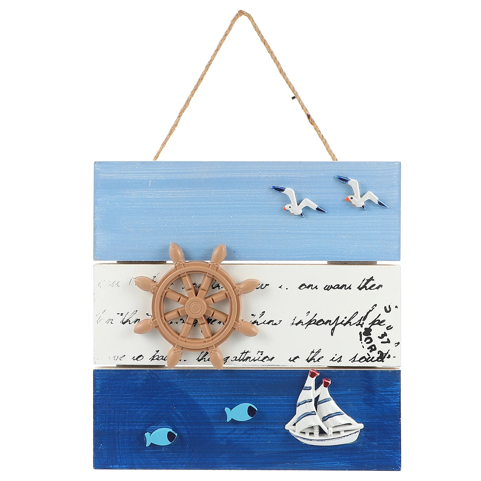 

Rudder Decoration Wood Pendant Ocean Style Hanging Ornament Living Room Wall Child Room DIY Wood Pendant Decoration Decor