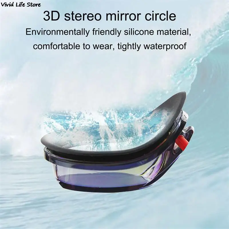 Professional Competition Swimming Goggles Plating Anti-Fog Waterproof UV Protection Silica Gel Goggles