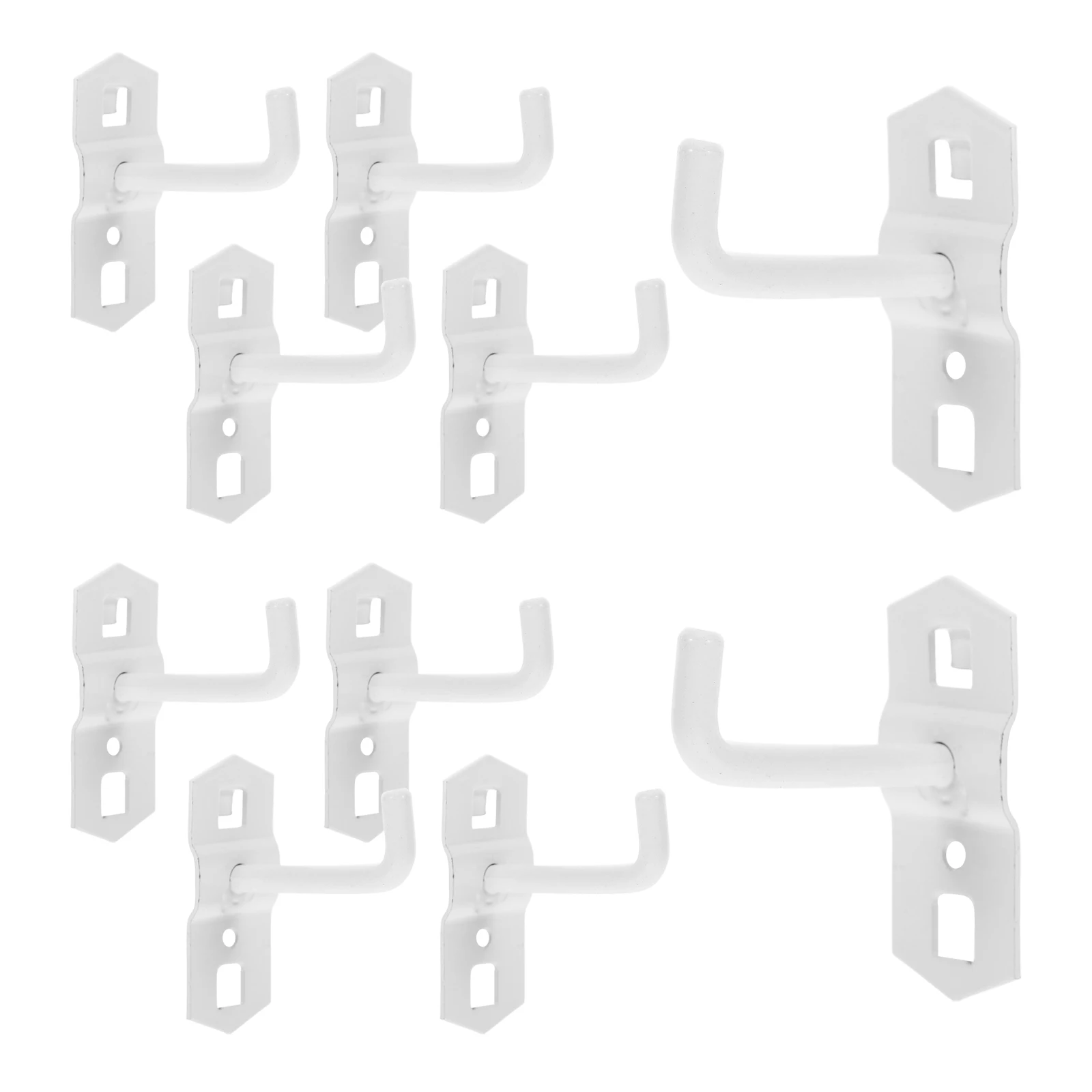 

10 Pcs Square Hole Plate Hook Display Hooks for Shelving Heavy Duty Wall Hanging Board Tube Iron Brackets Exhibition