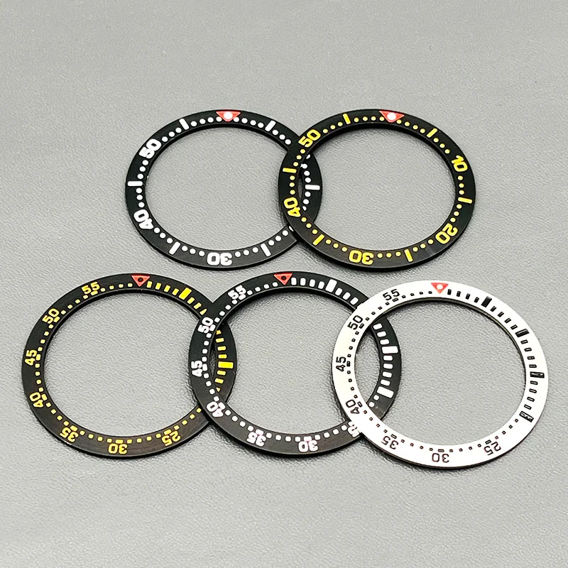 38mm * 30,5mm flache Lünette Einsatz spb185 Gehäuse ring passend für seiko spb185 spb187 Uhrengehäuse nh35 nh36 Gehäuse Tauch gehäuse Lünetten ring