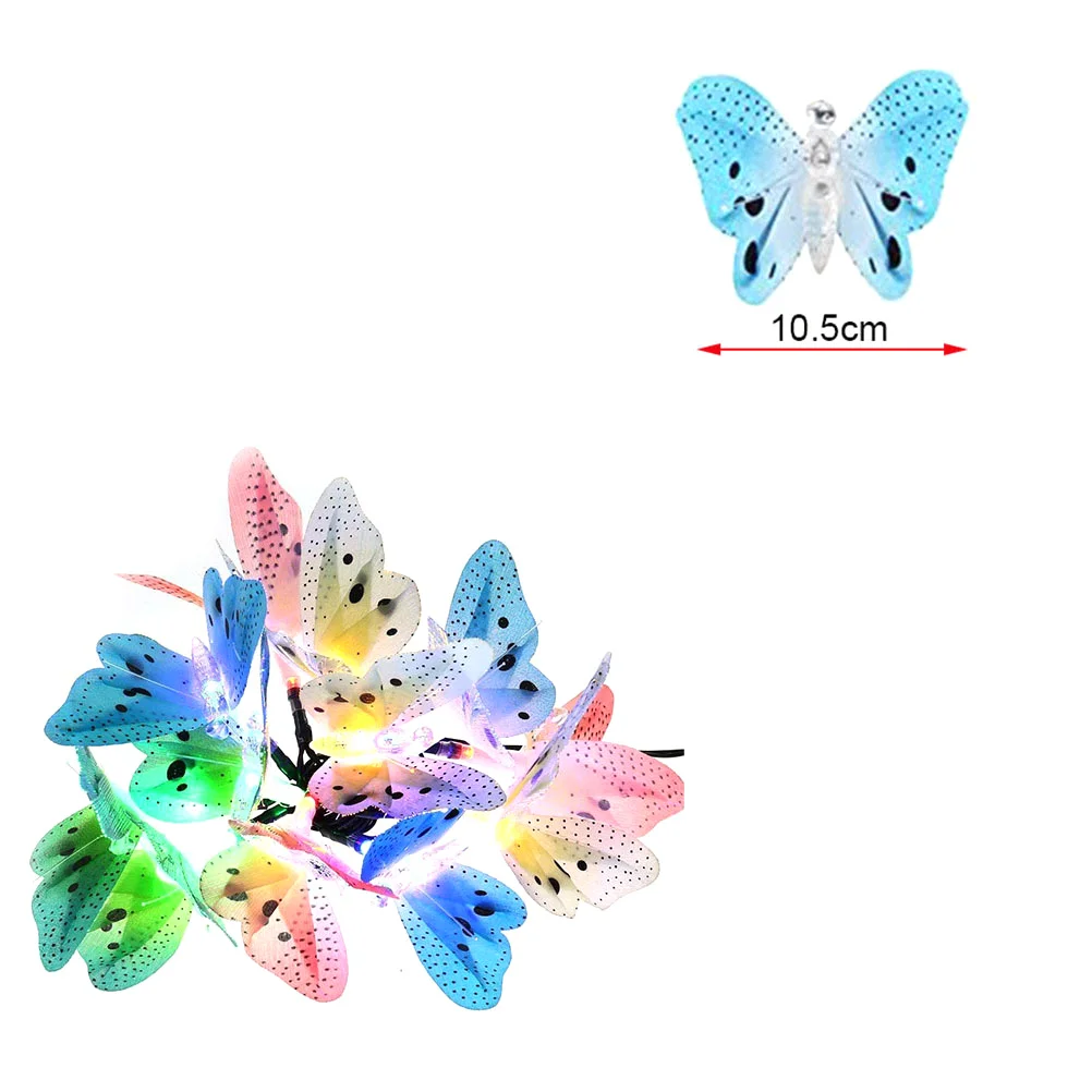 LED Fiber Optic Light String 4 6M Fairy Lights Decorative Solar Powered Party Decoration Outdoor Holiday Garden