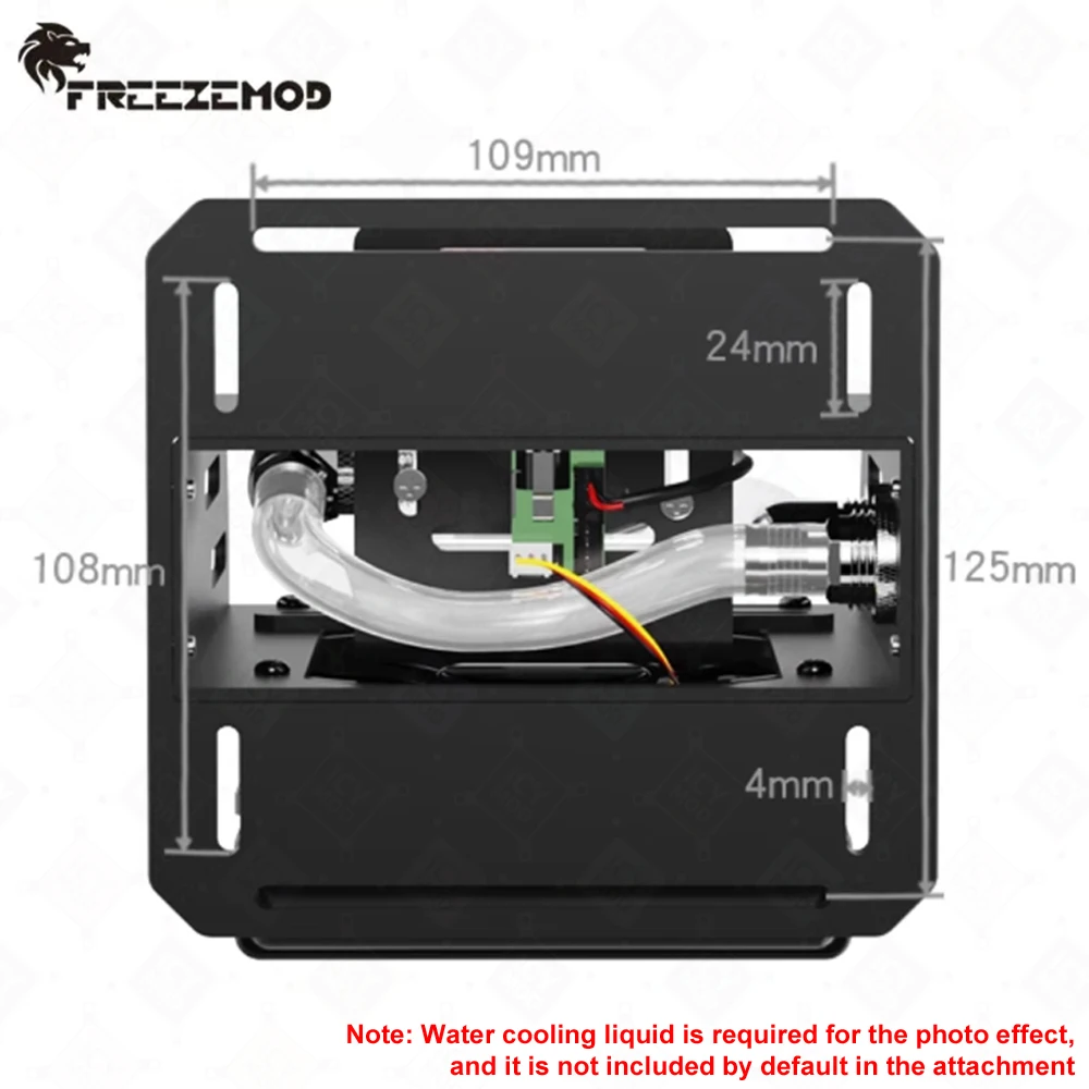 Imagem -03 - Zemod Aio Água de Refrigeração Módulo 400l h Bomba de Água e Tanque de Água Integrado 12v 24v Alumínio Radiador Slmz-ls120s