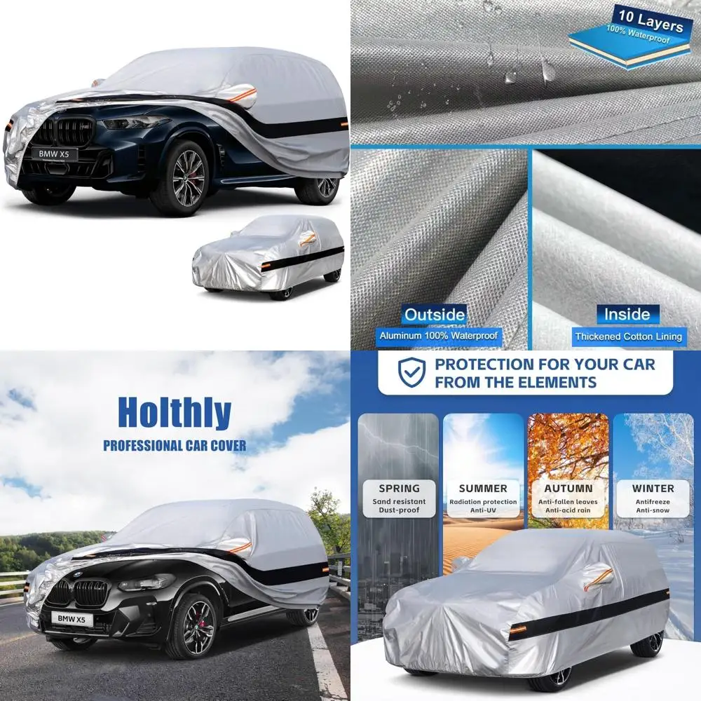 

Custom Fit SUV Car Cover Waterproof All Weather Protection for 2007-2024 Models, Outdoor Full Cover Rain Sun UV Resistant