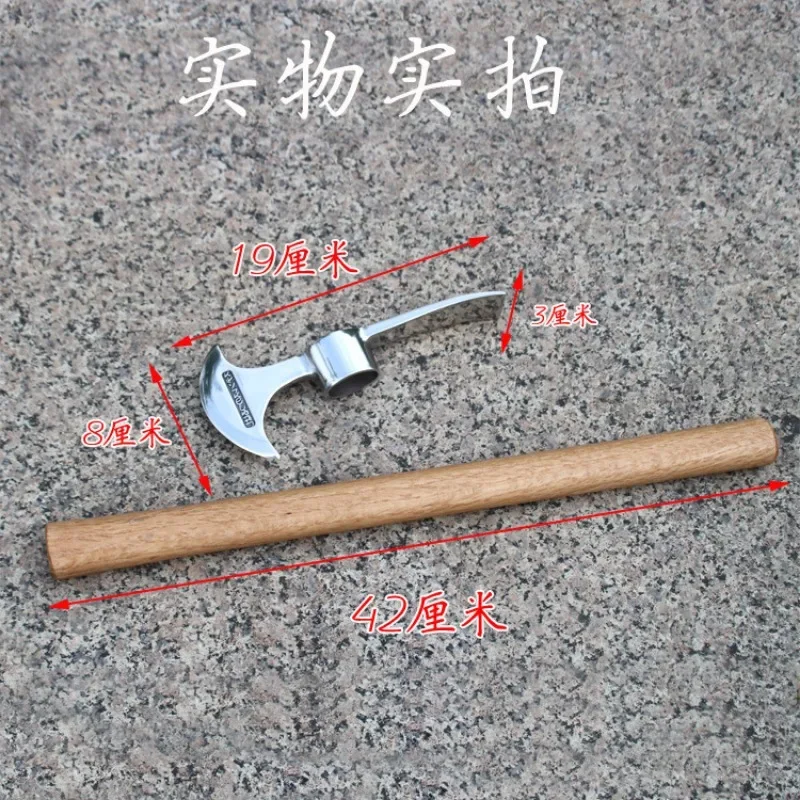 Stainless Steel Pickaxe Outdoor Pickaxe Pure Steel High Hardness Tree Root Digging Lamb Portable Ice Pickaxe