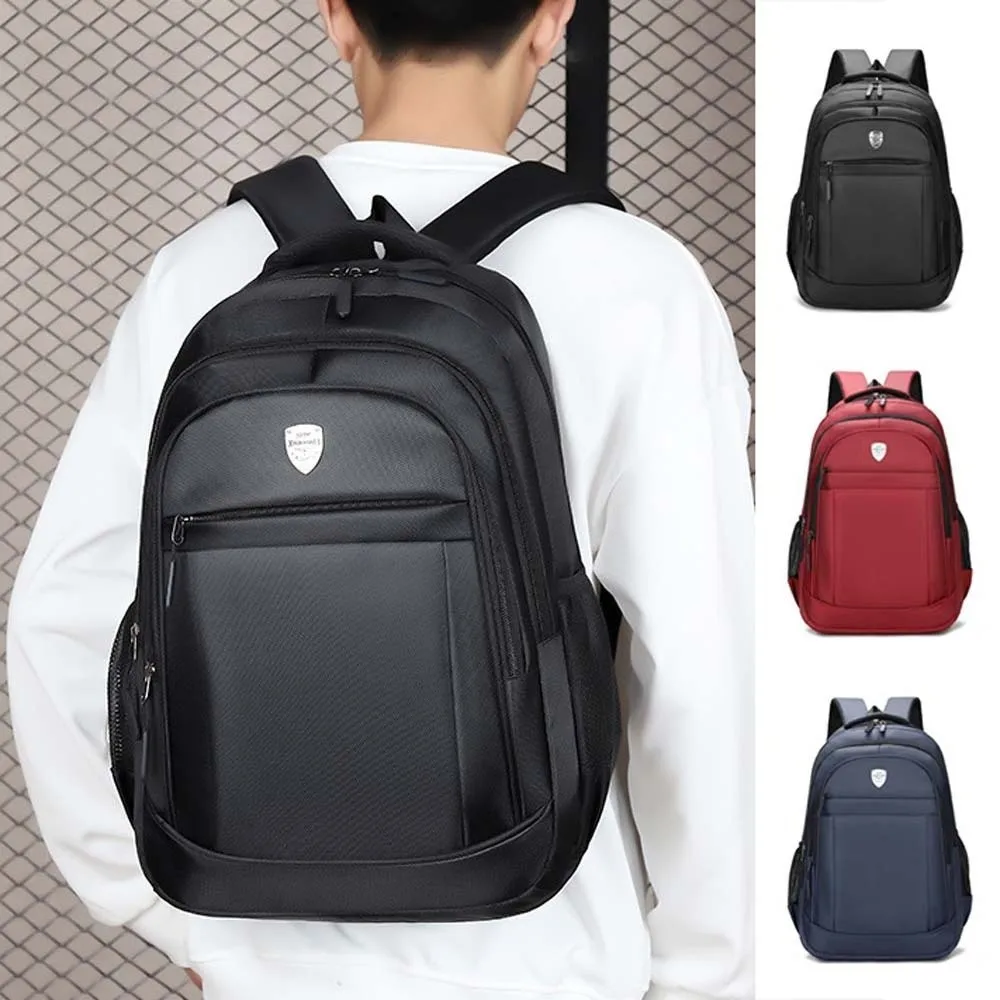 

Waterproof Large Backpacks Solid Color Large Capacity Student School Bag Oxford Cloth Streetwear Travel Knapsack Camping