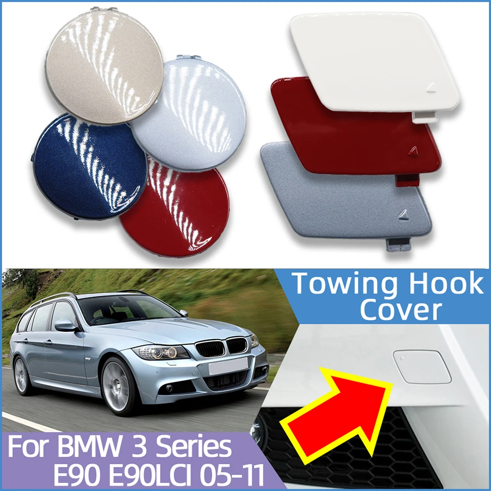 For BMW 3 E90 E90LCI E91 2005-2011 M-Sport Front Bumper Tow Hook Cap Cover Shell Painted 51117167575  51117207299 51117891391