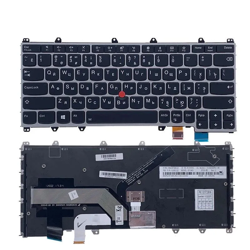 New RU Russian Backlit Keyboard For Lenovo Thinkpad X380 Yoga 260 370 01EN450 01HX122 01EN409 01AV698 01HW597 00PA147 01AX255