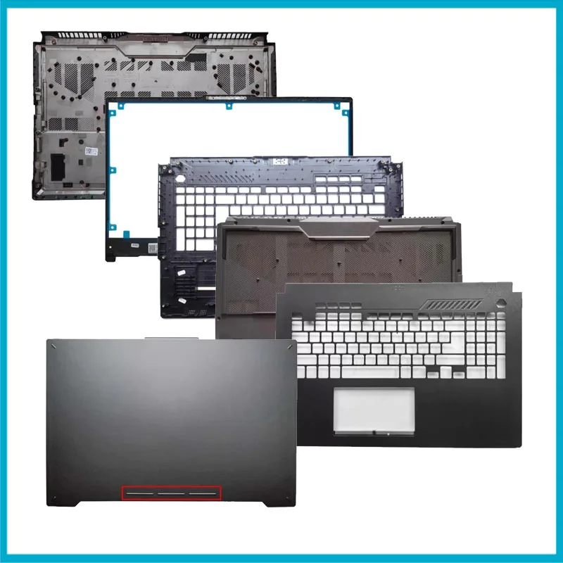 LCD Back Cover For Asus TUF F17 FX707ZM FA707 FX707 FX707Z Upper Top Cover Palmrest Lower Bottom Case  Front 17.3 Inch LCD Back