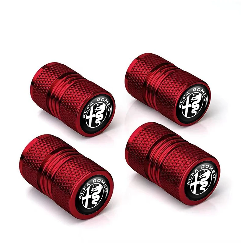 Aluminum Car Tire Valve Stem Caps for Cars Bike Trucks Motorcycles For Alfa Romeo Giulietta 159 147 156 166 Mito Giulia GT Stelv