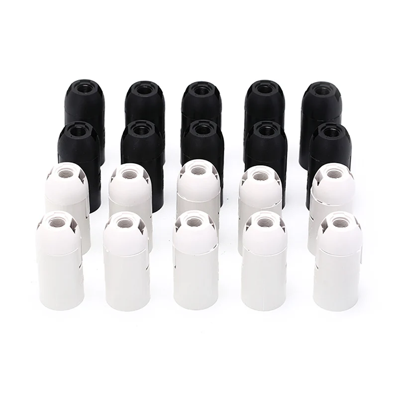 10pcs Practical E14 Light Bulb Lamp Holder Socket Lampshade Ring 2A 250V 2 Color Small Screw Cap Lighting Accessories C2