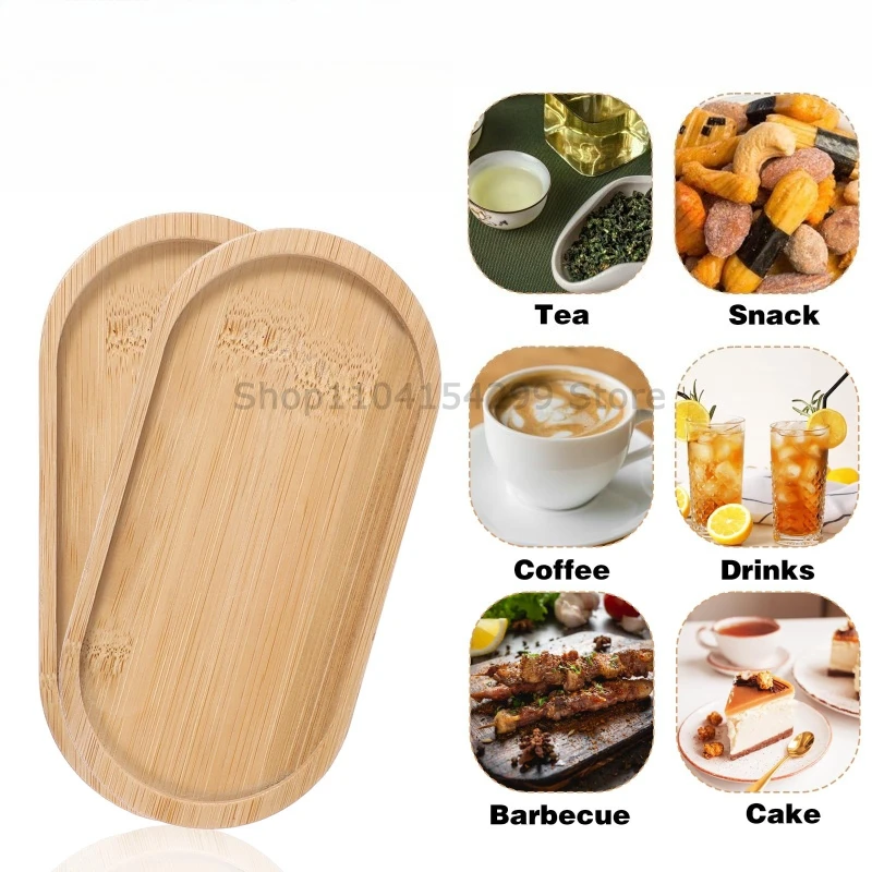 Blumentopf-Untersetzer aus Bambus, Holz-Tassenuntersetzer, Pflanzentopf-Tablett für Küche, Dekorative Platte, Kreativer Untersetzer, Kaffeetassen-Matte