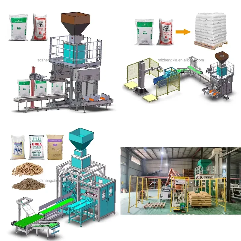 2026 CE Fully Automatic Granular Bagger 5-50kg Additives Wax Pellet Animal Feed Urea Weighing Salt Packing Machine