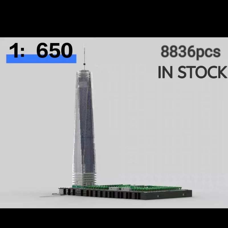 

MOC-XM043 Building Blocks World Trade Center Model Cityscape Architecture Creative Assembly Toy DIY kids Birthday Gifts