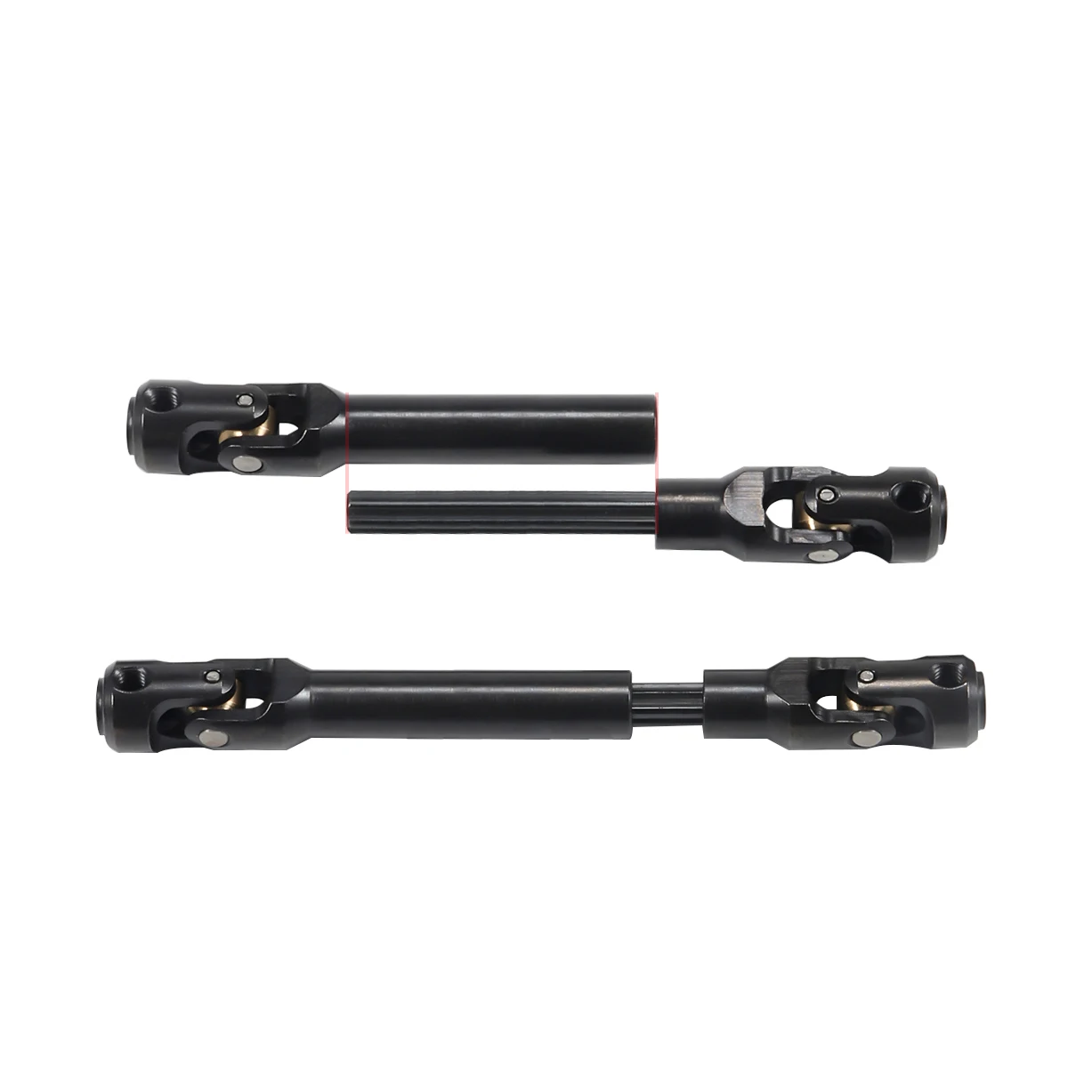 1 Cái Nội Bộ Spline Kim Loại Ổ Trục Đa Năng Khớp Driveshaft Cho 1/10 RC Xe Bánh Xích TRX4 SCX10 Võ Sĩ Giác Đấu TF2 D90 YK4082 104311