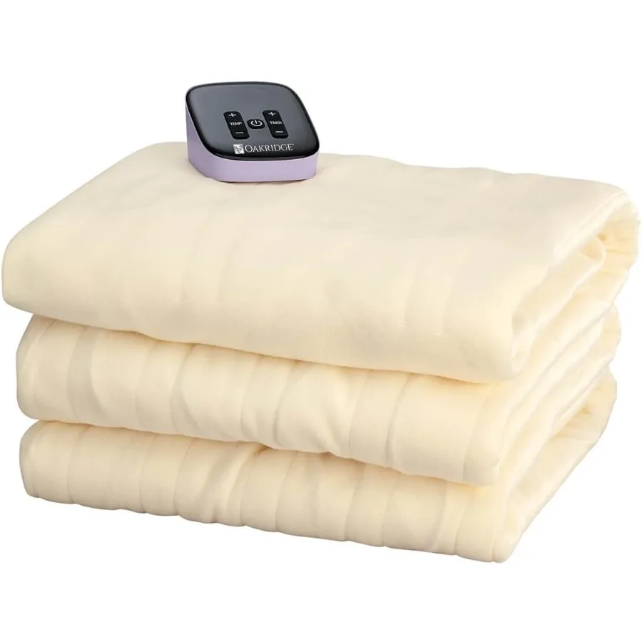 

Digital Comfort Fleece Heated Full Blanket - Natural 100 Polyester Machine Washable Oeko-TEX Certified Perfect for Warm Nights