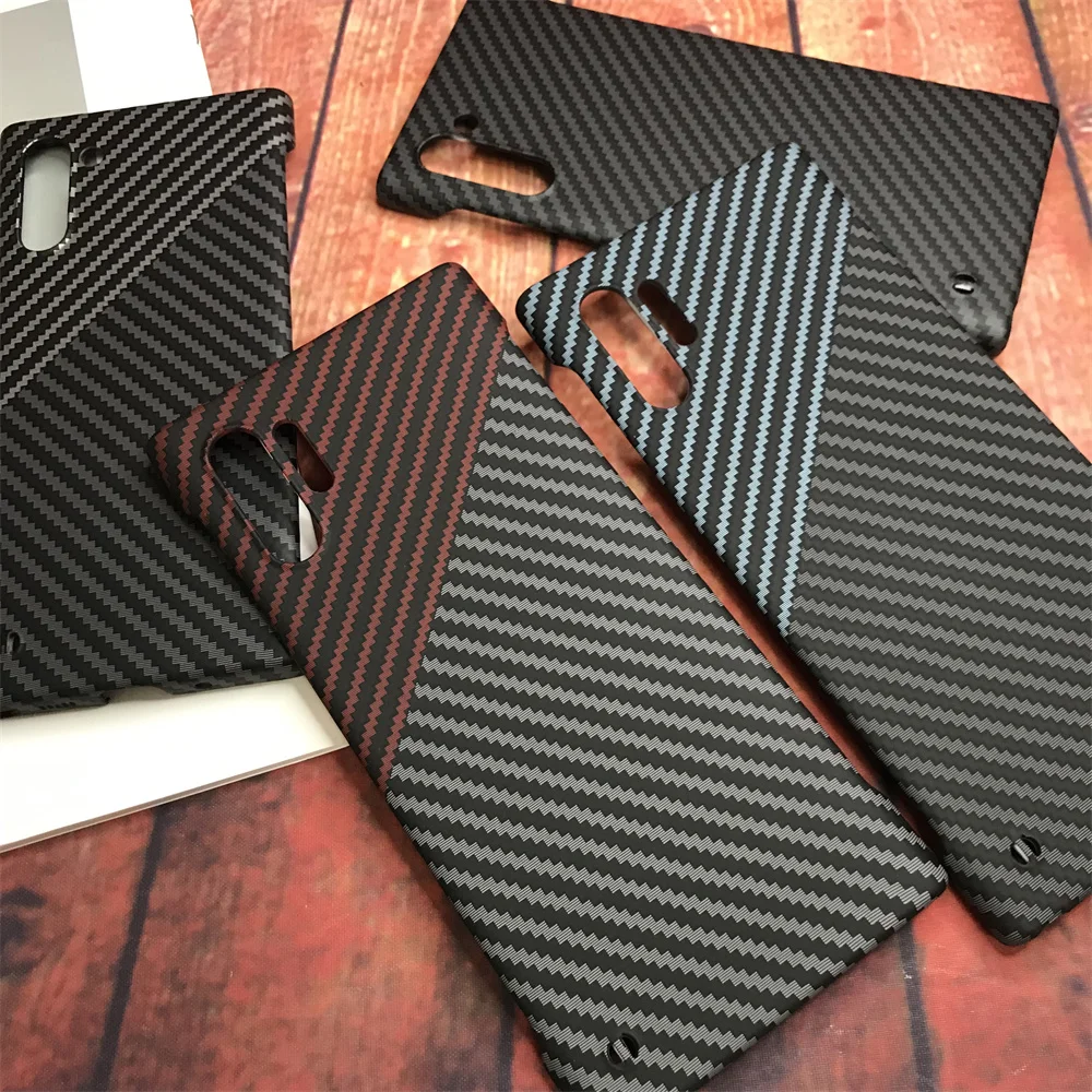 Ultra-Thin Borderless Carbon Fiber Texture Case for Samsung Galaxy Note 10/10 Plus Frosted Soft Touch Skin Frameless Case