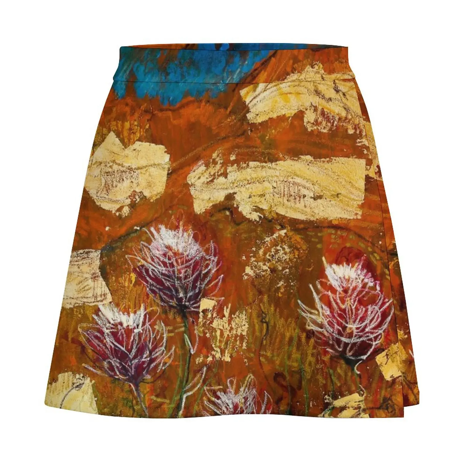 Heartland- unique abstract fine art painting by Lara Bardsley Art Mini Skirt luxury clothes women womans clothing Woman clothing