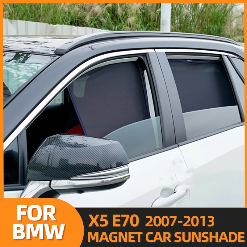 Para BMW X5 E70 2007-2013 parasol de coche cortina de parabrisas trasero delantero ventana lateral de verano visera de malla parasol