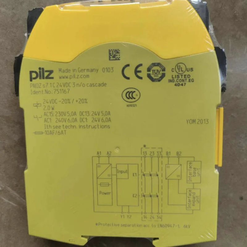 Safety IO Modules PILZs 751167 PNOZ s7.1 C 24VDC 3 n/o cascade In Stock