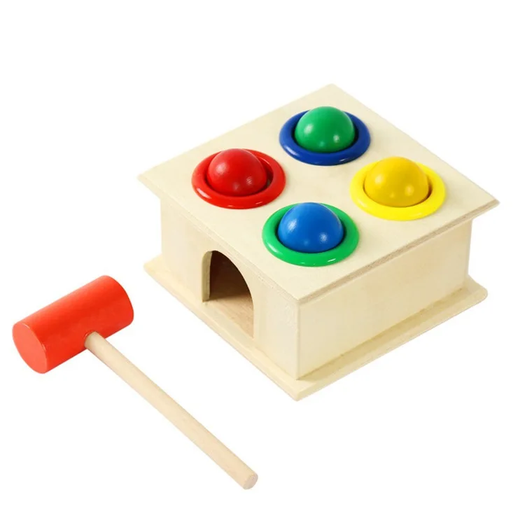 

Mini Wooden Playing Ball Table Toys Children's Early Education Parent-child Knockout Ball Table Training Hand-eye Coordination