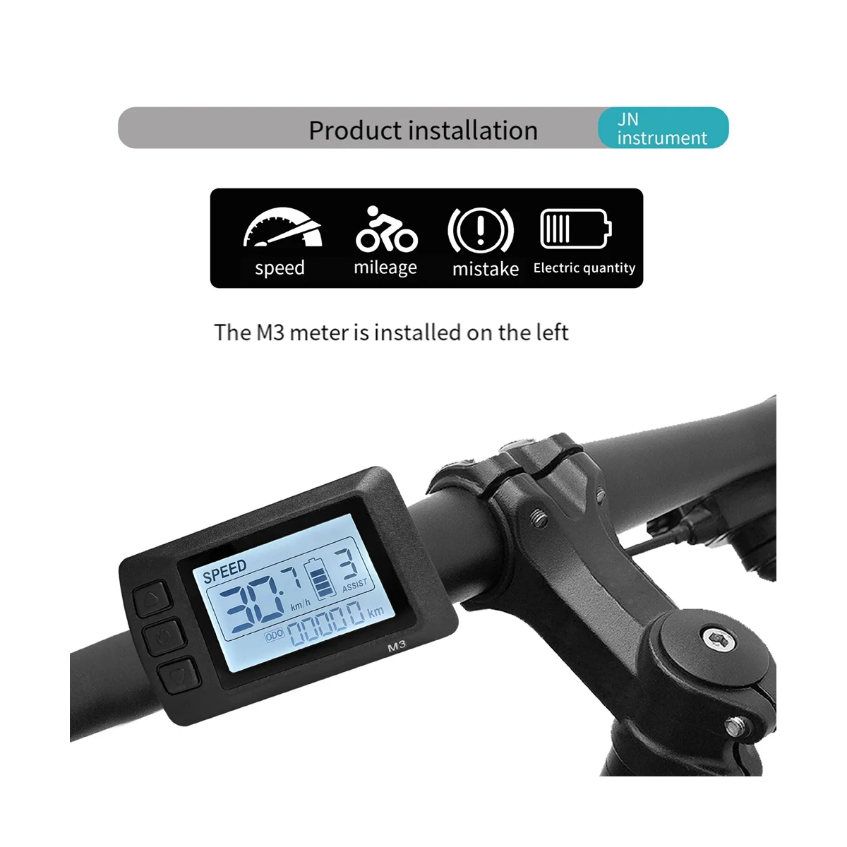 Ebike Display OMT-M3 Display SM Plug  ligent LCD Electric Bicycle Display Bicycle Accessories