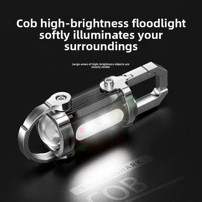 Nowa przenośna latarka brelokowa 2025 - wodoodporna, wielofunkcyjna, ultramini i mała lampa oświetleniowa do użytku na zewnątrz