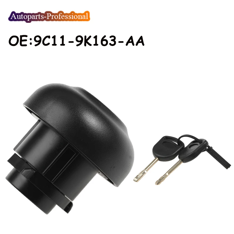 Car Auto Anti Theft Diesel Fuel Cap Lock With 2 Keys For Ford Transit MK7 2006-2018 9C119K163AA 9C11-9K163-AA 1715043