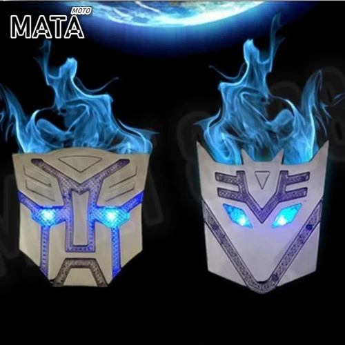 Imagen 1 del producto Transformers 3D pegatinas de coche Anime Decepticons Autobots Logo insignia coche Solar Transformers insignia LED luz intermitente pegatinas de coche