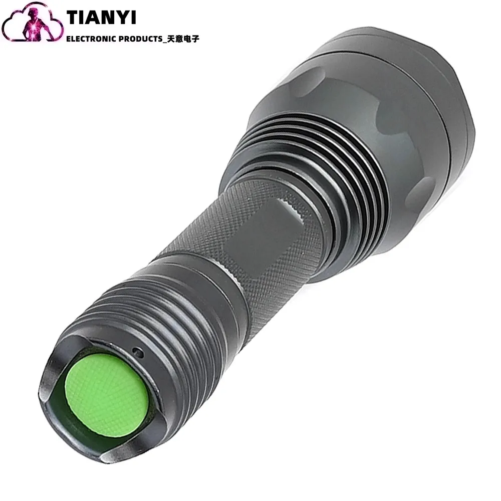 Strong outdoor fill light lighting flashlight waterproof green light red light three light beads super bright fixed focus