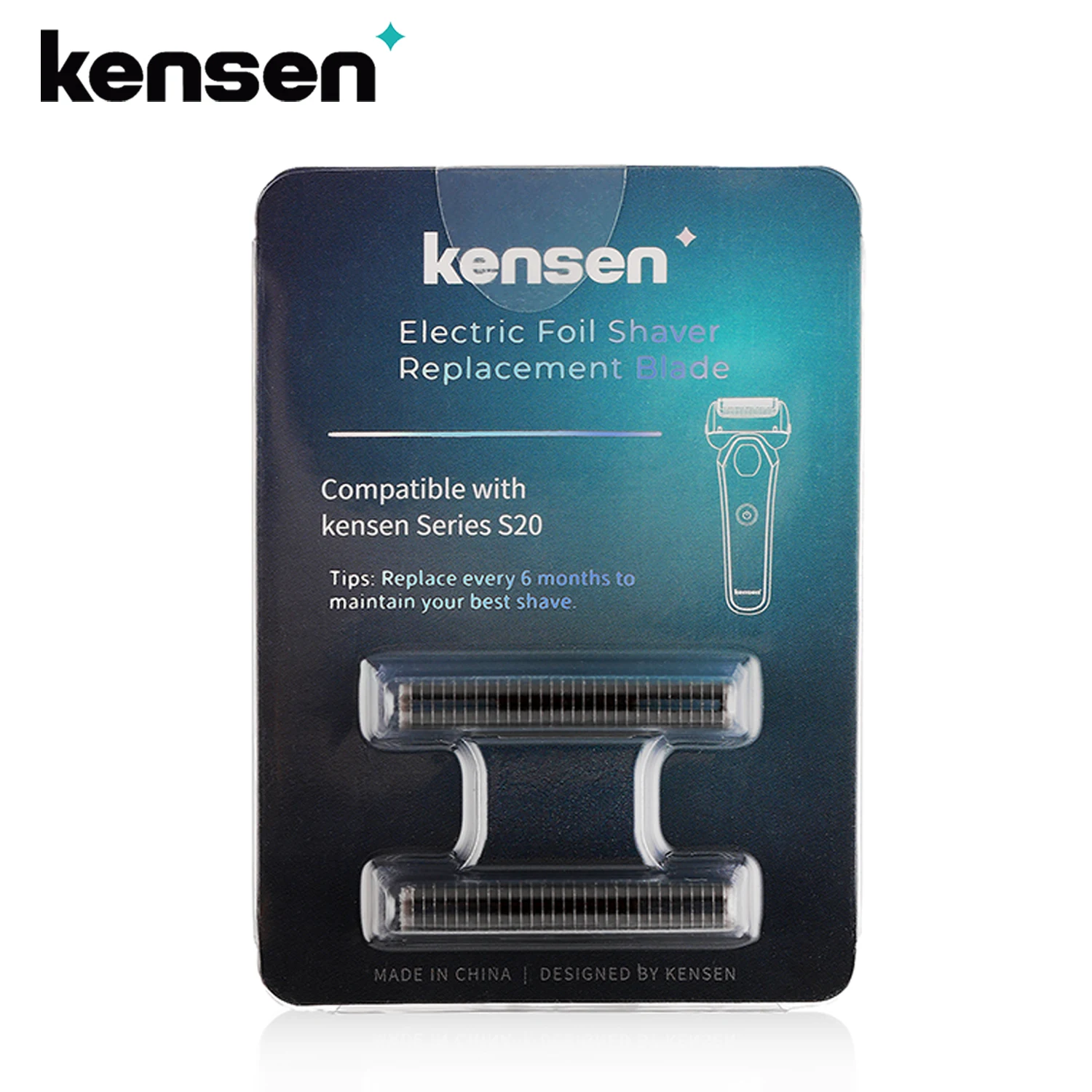 Ksen-substituição da cabeça elétrica Razor, 3D Flutuante Cortador Lâminas, máquina Beard Trimmer, BG-7183