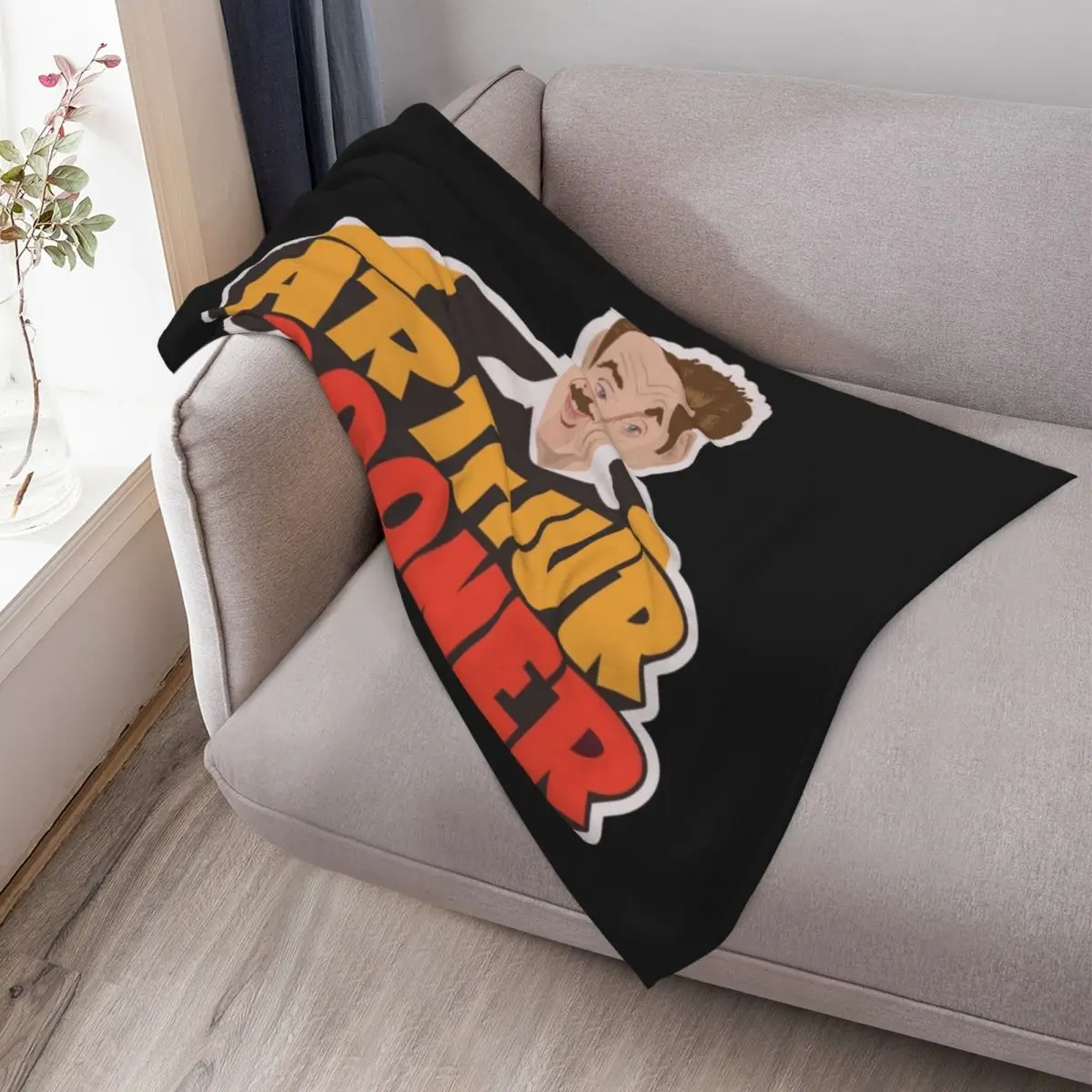 Arthur Spooner Illustration - Quirky Charm from King of Queens Throw Blanket Cozy Sofa Blanket for TV Watching Napping - view 3