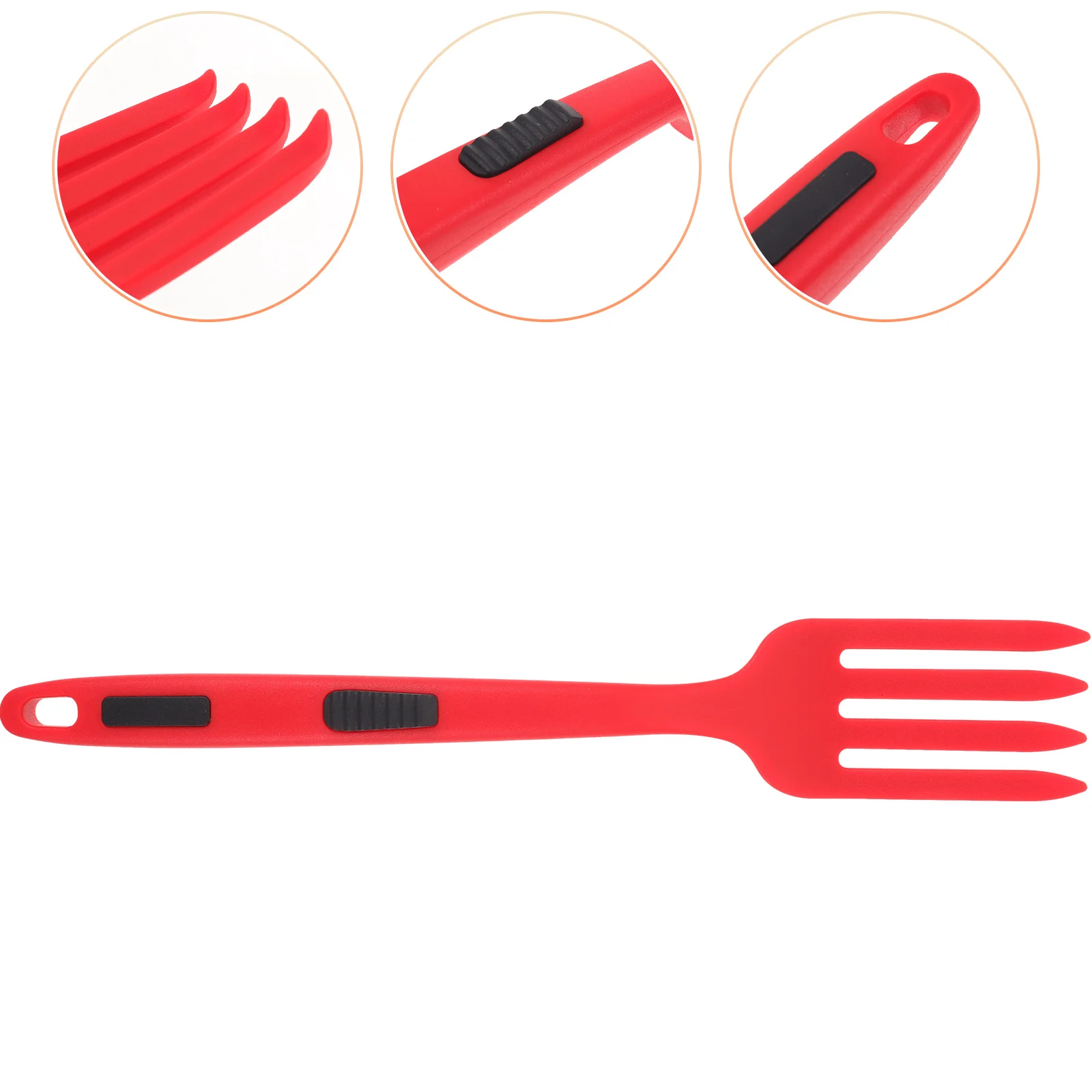 Silicone Cooking Fork Reusable Cooker Ergonomic Food Dinnerware Multi-function Noodle