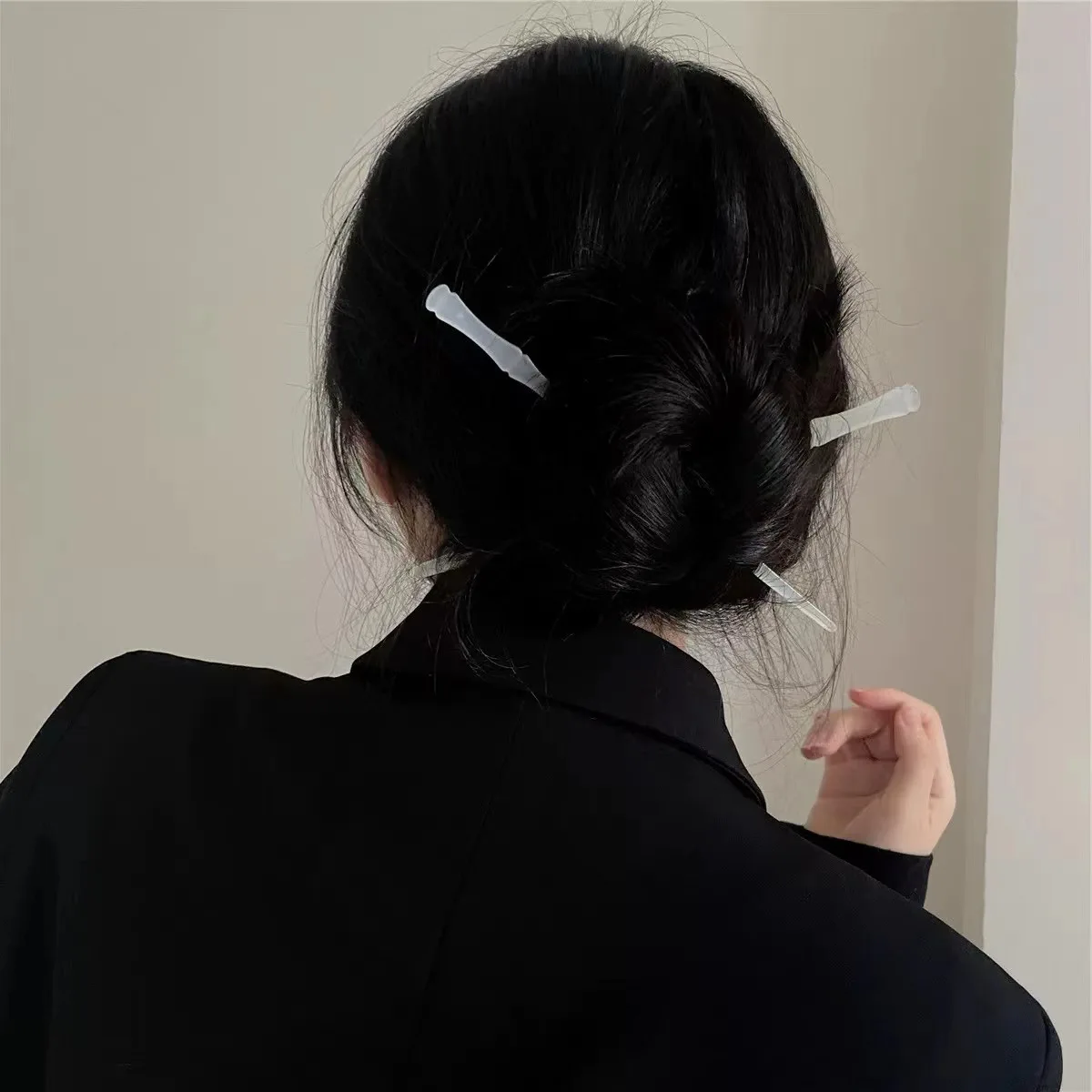 Ancient Style Resin Bamboo Knots Hairpin Jewelry Tiara Hair Sticks for Women Hanfu Minimalist Hair Clip Accessories Wedding Gift