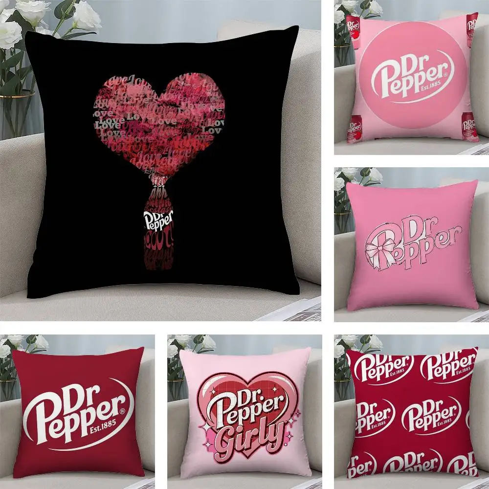 

Cherry Drink D-Dr-P-Pepper Pillow Case Sofa Short Plush Double-sided HD Printing Room Home Office Gift Cushion Cover