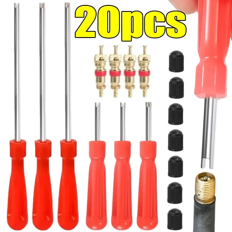 Universal Car Auto Bicycle Wheel Tire Valve Stem Core Remover Valve Core Screwdriver Wrench Valve Core Install Disassembly Tools