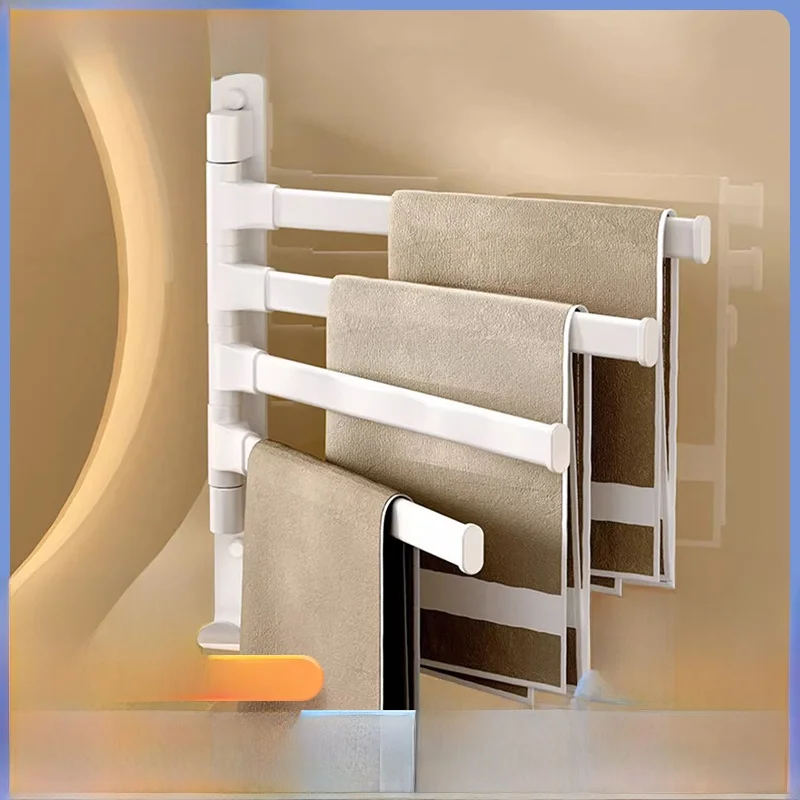 

Выдвижной держатель для полотенец из космического алюминия без сверления для хранения под зеркальным шкафчиком в ванной комнате