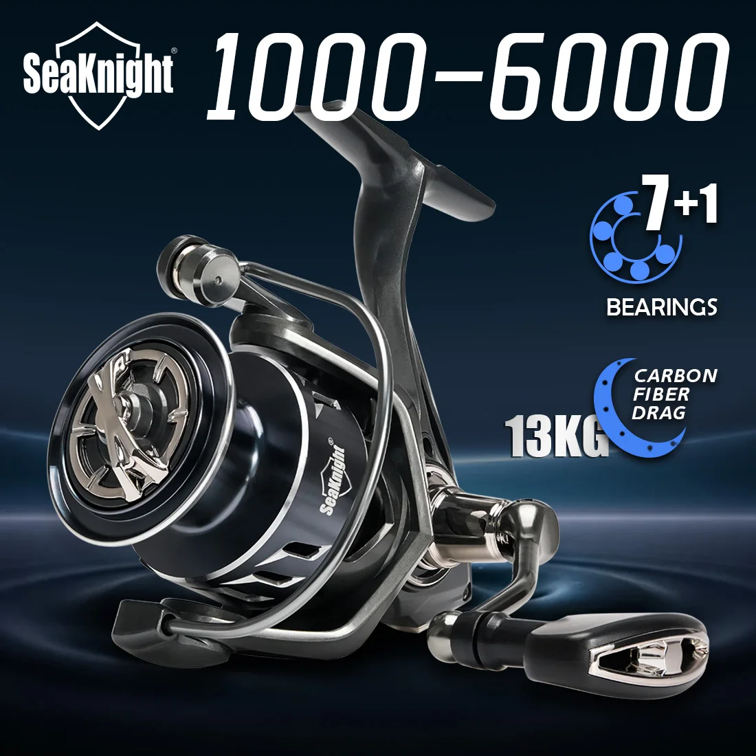 SeaKnight Brand SANGE Series 1000-6000 Спиннинговые рыболовные катушки 7 + 1BB с ЧПУ, алюминиевая катушка, спиннинг, пресноводная рыбалка