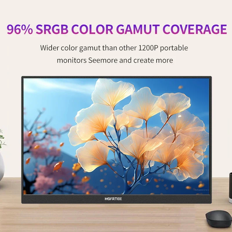 HGFRTEE 16インチ モバイルモニター (タッチパネル) HGFRTEE 16 インチ タッチ ポータブル モニター 16:10 96%sRGB 350Cd