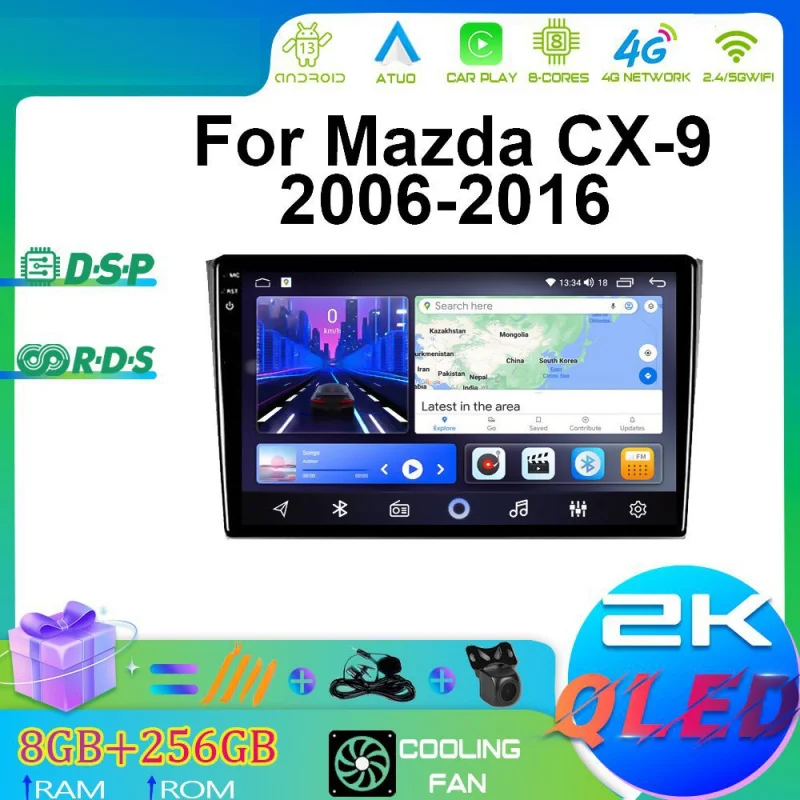 

For Mazda CX-9 2006-2016 Car Multimedia Player Android Car Player GPS WIFI Carplay 4G Car Radio Navigation Stereo Car Electronic