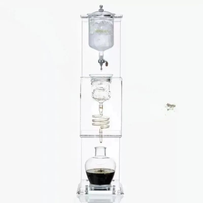 1-6 Ice Drops Ice Coffee Glass Cold Brew Household Drip HandSet, Coffee Pot Ice Brew Japanese Tea Drops