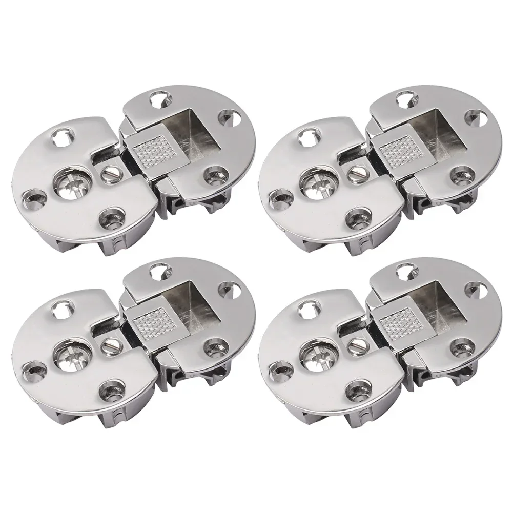 4Pcs Semicircular Flap Hinge Folding Hinge Wardrobe Cabinet Concealed Hinge 13x9x5cm For Home Furniture Repairing Hardware