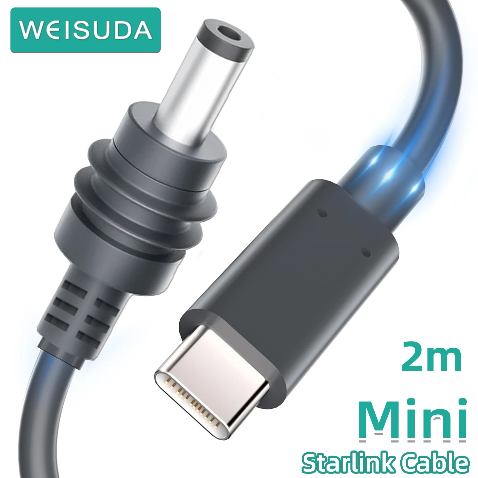 

Starlink Mini USB C to DC Power Cord - PD 20V Type-C input to DC male output Waterproof, compatible with 65W + PD 20V protocol