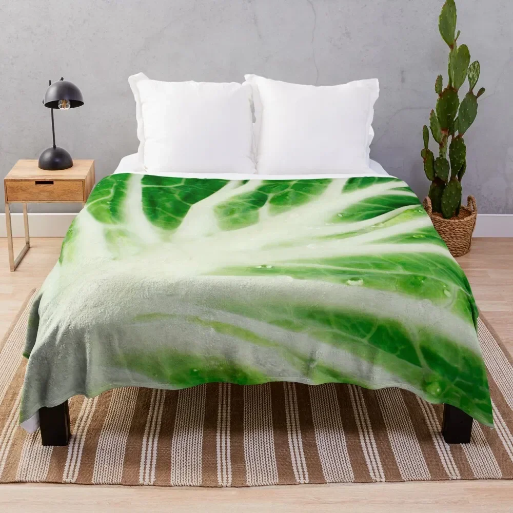 Cabbage leaf Throw Blanket Flannels Soft Plaid Blankets